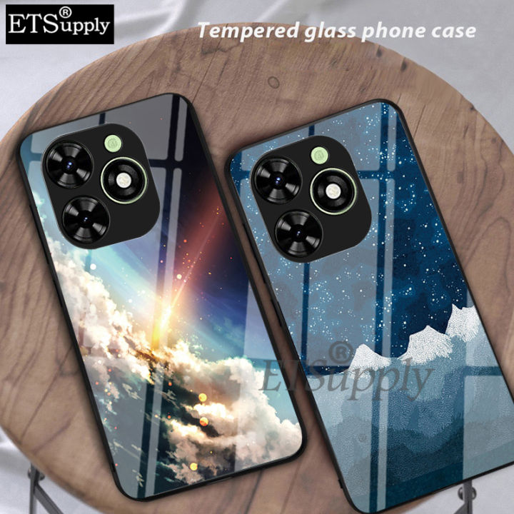Phone case Tecno Spark Go 2024 Couple Starry Moon MiMirrorGlass Protector Meteor Start Back cover Tecno Spark Go 2024 case