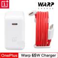 For OnePlus 9 Pro Warp Charge 65W Power Adapter EU Plug Quick Charger 65W with Type C To Type C PD Type-C To Type-C Cable (Non-Official) For One Plus 9 Pro 9R 8T Nord N10 N100.