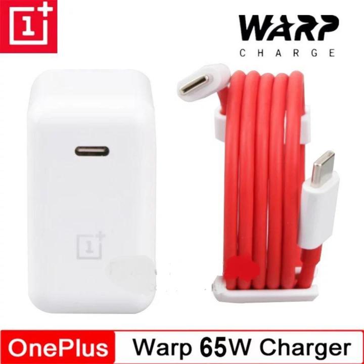 For OnePlus 9 Pro Warp Charge 65W Power Adapter EU Plug Quick Charger 65W with Type C To Type C PD Type-C To Type-C Cable (Non-Official) For One Plus 9 Pro 9R 8T Nord N10 N100