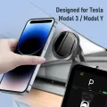 For Tesla Phone Mount Magnetic Model 3 / Y Accessories Magnetic Car Phone Holder Flip Cover Design 360° Free Rotation for iPhone. 