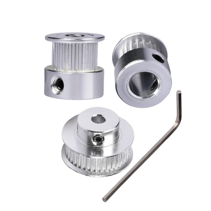 【YIYANGMAOYI111】3D Printer GT2 Timing Pulley 16 20 36 Teeth Aluminum Bore 5MM 8MM Width 6MM Gear 2GT Timing Synchronous Belt Wheel