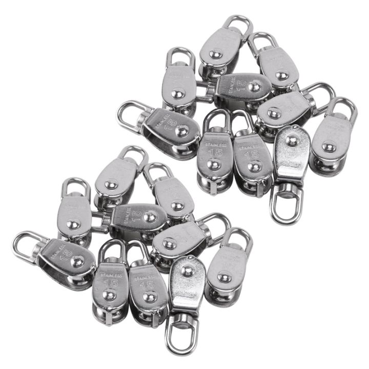 SRIWEN%20Crane%20Pulley%20Block%20M15%20Lifting%20Crane%20Swivel%20Hook%20Single%20Pulley%20Block%20Hanging%20Wire%20Towing%20Wheel%2020Pcs%20-%20Image%202