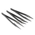Black Ceramic Tweezers Set - Antistatic,Anticorrosion,Antimagnetic,Highly Heat Resistant(9Pack). 