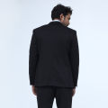 Slim Fit Casual Blazer for Men - Black. 