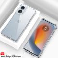 For Motorola Edge 50 Fusion Luxury Crystal Clear Case Soft Silicone Shockproof Transparent Shell TPU Back Cover 50 Fusion.