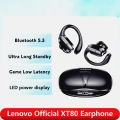 【FUPANG】Lenovo XT80 True Wireless Bluetooth 5.3 Earphones with Button Control Power Noise Earhooks Waterproof Headset. 