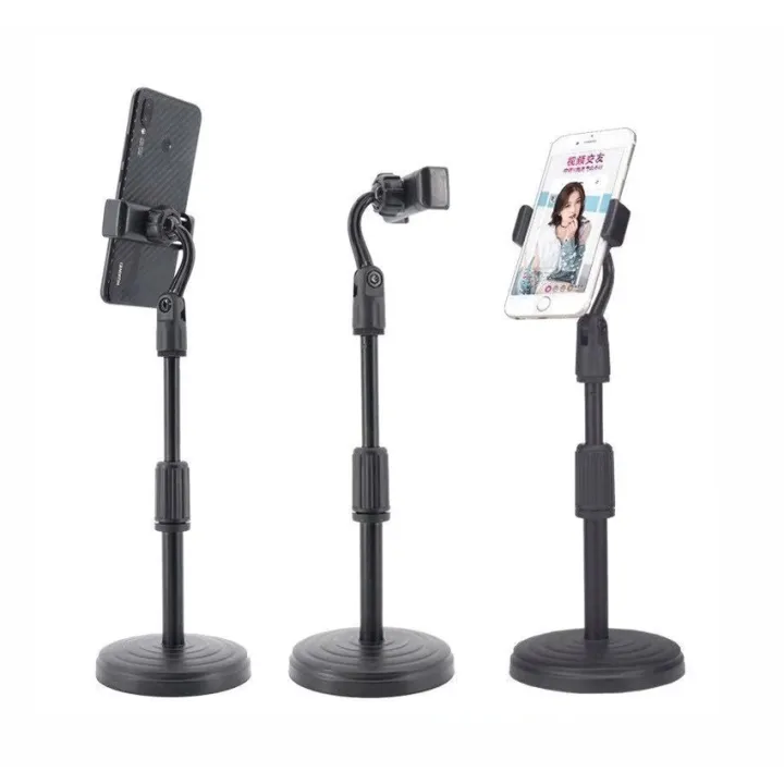 L7%20Desktop%20Mobile%20Phone%20Holder%20Height%20Adjustable%20Stand%20&%20360%C2%B0%20Rotatable%20for%20Live%20Streaming%20Shoot%20YouTube%20TikTok%20Video%20and%20Multipurpose%20Round%20Base%20Smartphone%20Mobile%20Stand-%20Black%20-%20Image%202