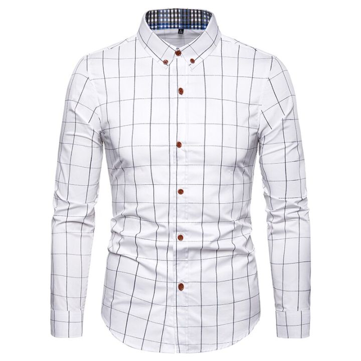 Men's%20fashion%20Plaid%20Cotton%20Dress%20Shirts%20Male%20High%20Quality%20Work%20shirt%20Long%20Sleeve%20Slim%20Fit%20Business%20Casual%20Shirt%20men%20dress%20shirt%20-%20Image%202