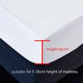 Waterproof Solid Fitted Sheet Nordic Bed Sheet Adjustable Mattress Cover 4 Corner Elastic Belt Multi Size Waterproof Bed Sheet. 