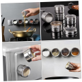 Magnetic Spice Tins 8Pcs,Stainless-Steel Magnetic Spice Container Magnetic Spice Jars Easy to Clean and Rust Free Easy to Use.