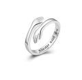 925 Sterling Silver Hug Ring Open Adjustable Hugging Rings For Valentine's Day Birthday Gifts for Women Teen Girls. 