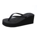 Flip Flops Women's High Heel Platform Summer Outdoor All-Matching Sandals Muffin Wedge Height Increasing Flip Flop Slippers Flat Shoes.