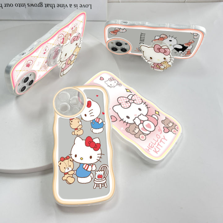 AMORVOR%20for%20Redmi%204X%20Back%20Cover%20With%20Free%20Holder%20Cartoon%20Kitty%20Soft%20Wavy%20Phone%20Case%20Camera%20Protection%20Transparent%20TPU%20Soft%20Cover%20-%20Image%203