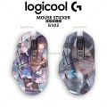 LOGI Sticker G502 Dedicated Hero/SE Wireless Version Mouse Two-Dimensional Anime Computer Waterproof Anti-Slip E0023A. 