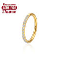 Septum Piercing Round with Earrings G23 Titanium Nose Rings Hoop Tragus Zircon Cartilag Hinged Segment Women Jewelry Wholesale.
