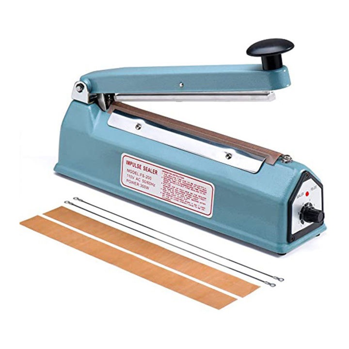 Kingstar MOD.PFS-200)/8 Heavy-Duty Impulse Sealer Machine (220v- 50/60Hz 200mm Impulse Manual Hand Sealer 8 inch