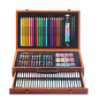 KALOUR  Drawing Stationery 142 Pieces Wooden Box Children's Painting Set Oil Pastel Crayons Pencil Set Art Supplies. 
