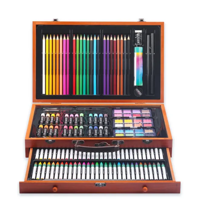KALOUR%20%20Drawing%20Stationery%20142%20Pieces%20Wooden%20Box%20Children's%20Painting%20Set%20Oil%20Pastel%20Crayons%20Pencil%20Set%20Art%20Supplies%20-%20Image%203