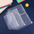1/10Pcs A5 A6 A7 Transparent File Holder Notebook 6 Hole Loose Leaf Pouch DIY Document Bag Binder Rings PVC Storage Binding Folder.