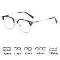 Metal Frame Blue Light Glasses Vintage Square Frame Vintage Eyeglasses UV400 Eyewear for Unisex Men and Women Digital Devices Eye Protection Fashion Accessory.