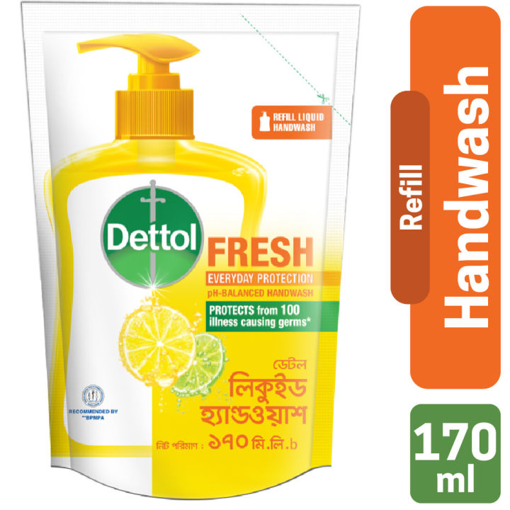 Dettol Fresh Liquid pH-Balanced Handwash Refill 170 ml