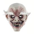 （New）Uniex cary Old Demon with White Eyebrow Mak Latex Cotume Head Mak for Halloween Party Prop. 