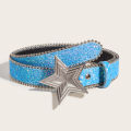 Snap Belt Female Ins Style Golden Belt Decorative European and American Fashion Cool Sequins Jeans Strap Versatile Design Lr129. 
