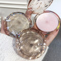 Waterproof Monochrome Pink Highlight Powder Highlighter Cosmetics Palette Brighten Glitter Makeup Skin. 