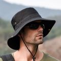 2022 Men Hat Panama Bucket Hat Outdoor Sun Protection Hats For Men Fashion Summer Hat visor Fisherman Hat Anti-UV Sun Cap. 