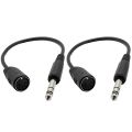 2X MIDI CABLE,5-Pin Din Female to Monoprice 6.35mm (1/4 Inch) Male TRS Stereo Audio Extension Cable.