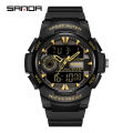 Sanda Men's Watches Sports Military 50M Waterproof Digital Wristwatch for Male Clock Stopwatch Relogio Masculino 6082. 