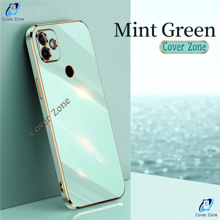 For Itel Vision 1 Plus Luxury 6D Plating Soft Casing Silicone Square Frame Phone Case Back Cover - Phone Back Cover