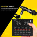 V8 Live Sound Card, Voice Change Digital Sound Card Audio Interface Mixer Board Dj Sound Mixer for Phone Computer Live Online Singing,Live Broadcast, K Songs, Re_cording,Voice Chatting 1 Ratings. 