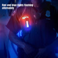 USB Rechargeable LED Red And Blue Shoulder Police Light Dounp. 