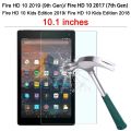 Glass Screen Protector For Amazon Fire HD 10 2019 2017 Fire HD 10 9th 7th Gen Kids Edition 2018 10.1 Clear Tempered Glass. 