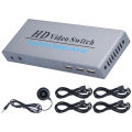 KVM Switch 4 Input 1 Output 4 Port HighDefinition Multimedia Interface Screen Switcher with 4 Connection Cables for PC. 