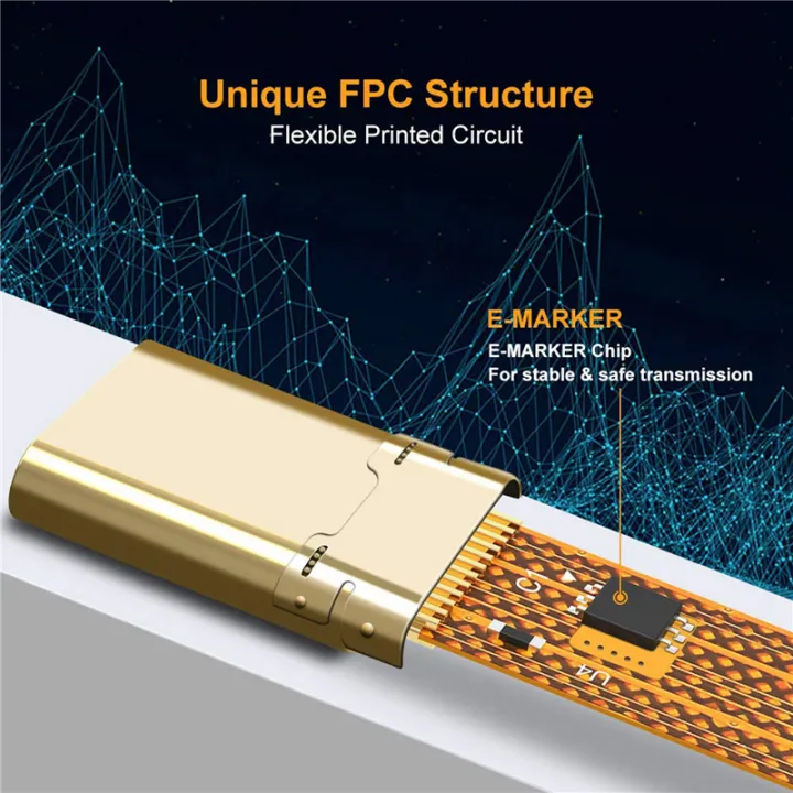 2X%204K%20USB-C%203.1%20Gen%202%20Cable%2010G%20Emark%20Chip%20Short%20Type%20C%20USB-C%20to%20USB-C%20Video%20Sync%20Charger%20Cable%20PD%2060W%204K%20Video%20-%20Image%205