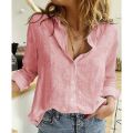 Leisure White Yellow Shirts Button Lapel Cardigan Top Lady Loose Long Sleeve Oversized Shirt Womens Blouses Casual Tunic Blusas. 