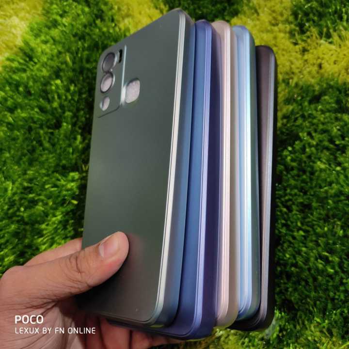 New Metal Finished Cover For Infinix Hot 12i, X665B, X665 Soft Silicone Back Part hot12i