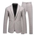 Black Men Suit Set Elegant Office Terno Masculino Completo Blazer+ Pants Luxury Plaid Wedding Business Slim Saco Formal Hombre. 