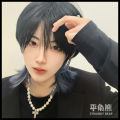 Jingqi Men's Wig Handsome Short Hair Is Too Gay Hair cos Wolf Tail Dyed Personality Fashion Trend Japanese Handsome T.