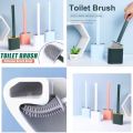 Good Quality New Silicone Toilet Cleaning Brush And Holder Set -1Pcs.