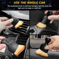 Car Interior Cleaning Soft Brush Detailing Cleaning Tools Curved Brush Car Dashboard Air Outlet Gap Dust Cleaning Brush.