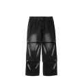 INFLATION Design Streetwear Layered Jeans Men Wide Leg Hip Hop Denim Pants Male Trousers.