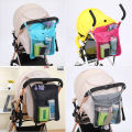 Four-color linen stroller hanging bag baby stroller back hanging bag baby out storage bag. 