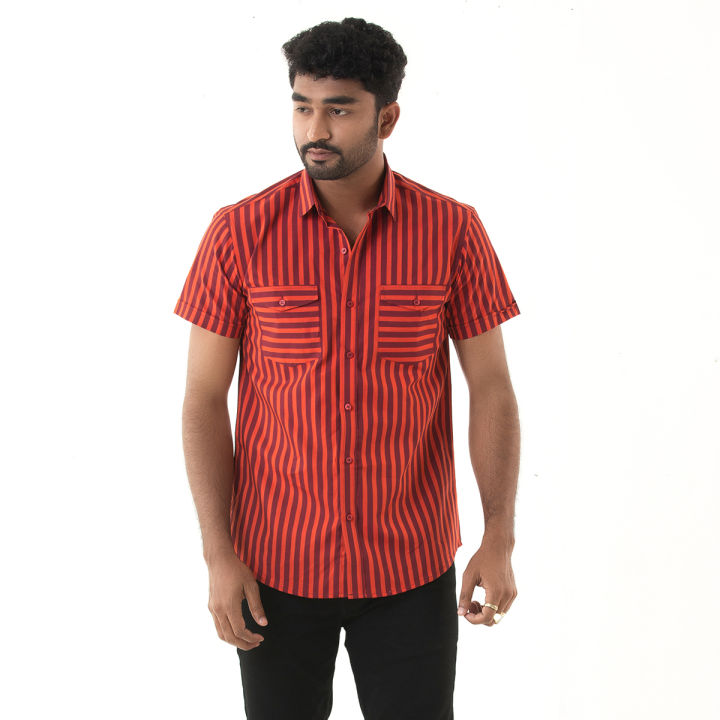 Casual Half Shirt Orange