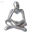 Modern Abstract Thinker Statue, Shelf Collection Desktop Ornament Resin Creative Human Figurine for Hotel Decorations Wedding Gift.