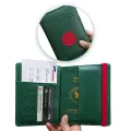 Premium Quality Leather Transparent Bangladeshi Passport Cover with Card Holder. 