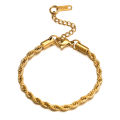 【Daily Necessities For Anyone Store】2/3/4/5mm Stainless Twisted Rope for Men Women,Wrist Christmas Gifts Jewelry,Length Adjustable. 