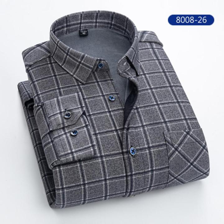 Cotton Long Sleeve Casual Check Shirt For Men